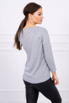 Blouse with Love print gray UNI