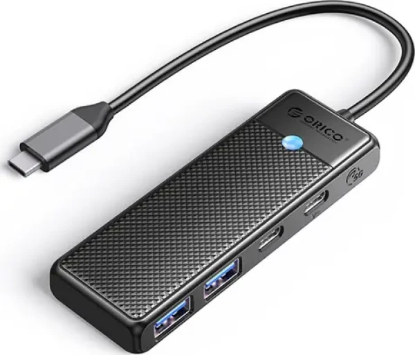 Orico USB-C Hub PD 100W / USB-C húb / 2x USB-C / 2x USB-A (PAPW2AC-C3-015-BK-EP)