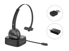 Conceptronic POLONA03BDA čierna / Bezdrôtové slúchadlá s mikrofónom / mono / Bluetooth 5.0 / výdrž 22 h (POLONA03BDA)