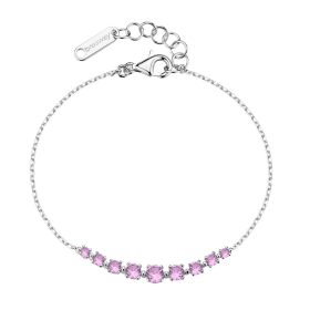 Brosway Pôvabný strieborný náramok s ružovými zirkónmi Fancy Vibrant Pink FVP118