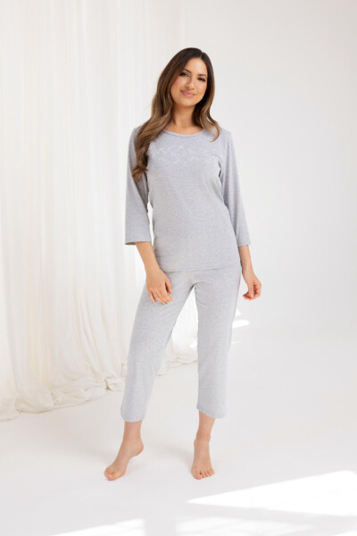 DÁMSKE PYŽAMO 724 BIG J/25 bledá melanž 2XL