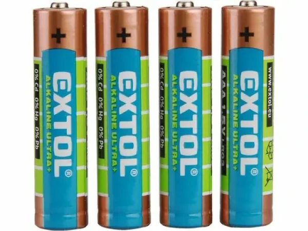 Extol- Energy Batérie alkalické ULTRA+ 1.5V AAA (LR03) 4ks (EX42010)