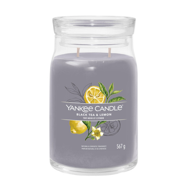 Yankee Candle Signature Black Tea amp; Lemon veľký pohár 567g / doba horenia až: 90h (5038581129518)