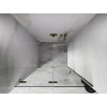 MEXEN/S - Lunar-F skladacie sprchové dvere ľavé 60, transparent, zlatá 836-060-000-50-00-L