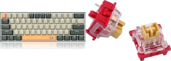 Redragon Redragon K606 Lakshmi Red switch (K606-OG&GY&BK) + A113 F Bullet Keycaps (A113 F)