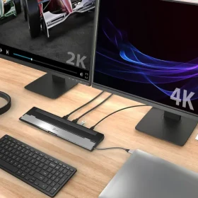 J5create JCD542 / Dokovacia stanica / USB-C / 2x HDMI 4K/30Hz / RJ-45 / 3x USB-A + čítačka kariet (JCD542-N)