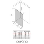 CERANO - Sprchová zástena Walk-in Orbis Top Round - Ľavá - 8 mm - guľatá vzpera - chróm, mliečne sklo - 120x200 CER-682315