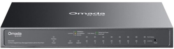 TP-Link Omada ES210GP10-Port Gigabit Easy Managed Switch 8-Port PoE+