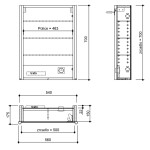 SAPHO - ALIX galérka s LED osvetlením 56x70x17,5cm, ľavá/pravá, biela AX156-0030