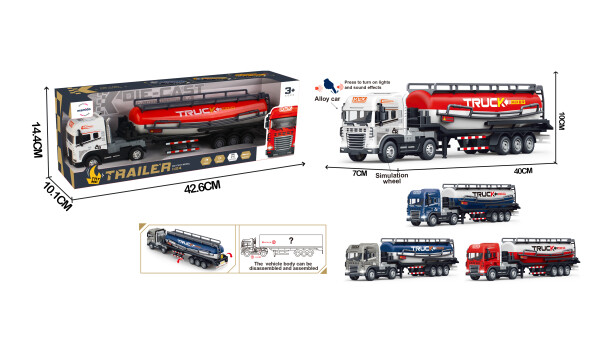 Mamido Mamido Nákladné auto s cisternou 1:24 svetelné a zvukové efekty biele MT1297