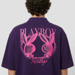 Tričko Playboy x FTSHP Short Sleeve Polo Purple S