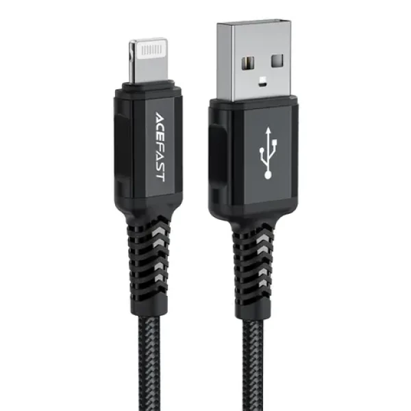 Acefast C4-02 USB-A - Lightning kábel čierna / MFi / 2,4 A / 1,8 m