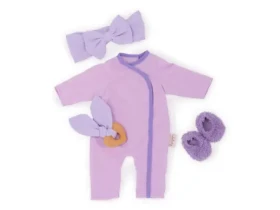 LullaBaby Dupačky pre bábiku fialové s doplnkami