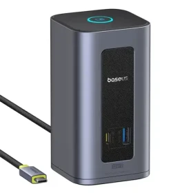 Baseus Nomos NU1 Air Spacemate sivá / Dokovacia stanica / 12v1 / 2x HDMI 60Hz / 2x DP 60Hz / RJ-45 (B0114400)