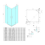 GELCO - TRINITY GOLD obdĺžnikový kút 800x900 rohový vstup, matné sklo, GT2280-90M-G GT2280-90M-G