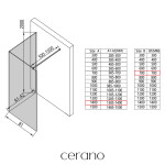 CERANO - Sprchová zástena Walk-in Onyx Corner Cube Ľ/P - 8 mm - hranatá vzpera - chróm, bronzové sklo - 140x70x200 CER-688423