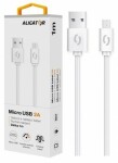 Aligator 2A Dátový kábel micro USB 1m biela (DAKA002)