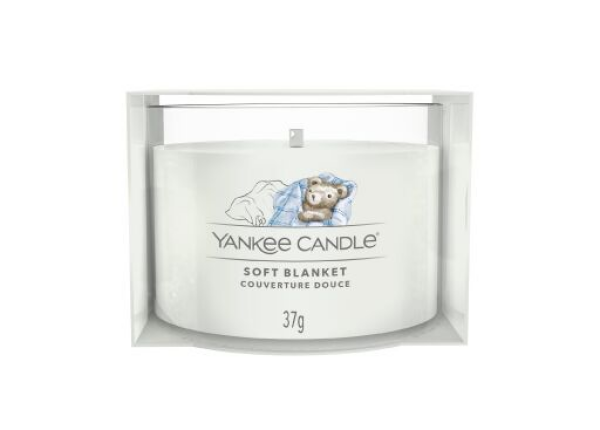 Yankee Candle Soft Blanket 37g - Plnená votívna sviečka v skle / doba horenia: až 10h (5038581125732)