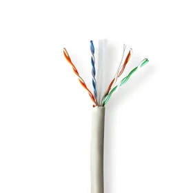 Nedis Inštalačný kábel CAT6 U/UTP 100 m šedá / Inštalačný kábel / Čistá meď / LSZH / Okrúhly (CCBG8525GY100S)
