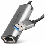 Axagon ADE-25R USB-A 3.2 Gen 1 - 2.5 Gigabit Ethernet sieťová karta, Realtek 8156, auto install, sivá (ADE-25R)