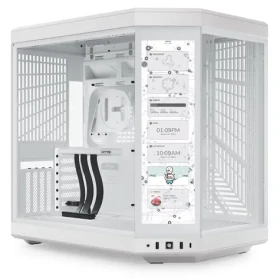 HYTE Y70 Touch biela / E-ATX / 1x USB-C 3.2 / 2x USB-A 3.2 / bez zdroja / displej / priehľadná bočnica (CS-HYTE-Y70-WW-L)