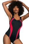 Jednodielne plavky ATLANTIC SPORT S34A1 - Self 3XL černá/červená