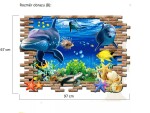 Veselá Stena Samolepka Roztomilé delfíny Veľkosť: 88 x 58 cm