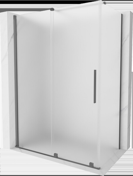 MEXEN/S - Velár sprchovací kút, posuvné dvere 160 x 85, dekor, grafit metal 871-160-085-31-95