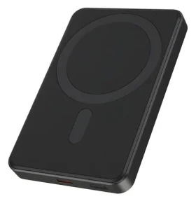Gembird PB05-WPC15M-01 čierna / Powerbanka / 5 000 mAh / 15 W bezdrôtové nabíjanie / USB-C / Power Delivery 20 W (PB05-WPC15M-01)