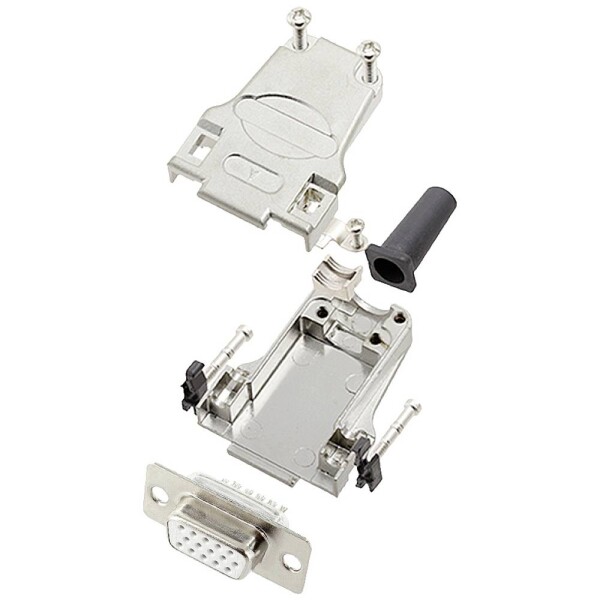 Encitech DTZF09-HDS15-W-K 6355-8063-11 sada D-SUB zásuvková lišta 180 ° Pólov: 15 spájkovaný 1 ks; 6355-8063-11
