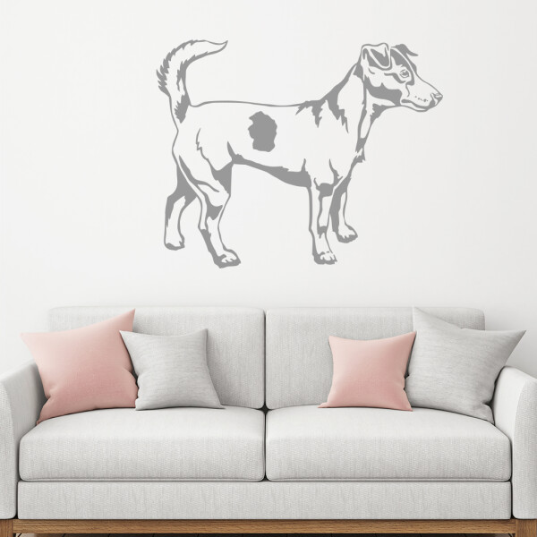 Veselá Stena Samolepka Jack Russell Teriér Farba: šedá, Veľkosť: 80 x 64 cm