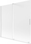 MEXEN/S - Velar dvojkrídlová posuvná vaňová zástena 170 x 150, dekor, biela 896-170-000-31-20
