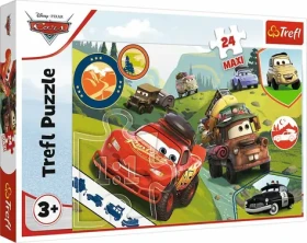Trefl - Puzzle - Autá 3: Šťastné autá MAXI