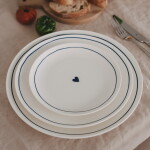 Eulenschnitt Porcelánový tanier Heart Ø 20,4 cm – dark blue