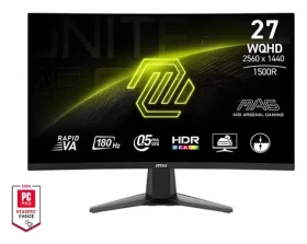 27" MSI MAG 27CQ6F čierna / WQHD / Rapid VA / 16:9 / 180Hz / 0,5ms / 300cd/m2 / 2x HDMI + DP / VESA (MAG 27CQ6F)