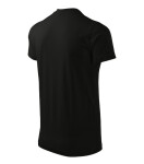 Ťažké tričko s výstrihom do V unisex čierne 4XL