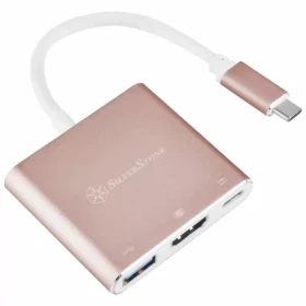 Silverstone SST-EP08P ružová / dokovacia stanica / USB-C 3.1 - USB-C + USB-A + HDMI (SST-EP08P)