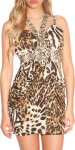 Sexy Minidress with Neckstrap in animalprint SNAKE Einheitsgroesse