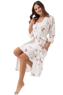 Dámsky župan Luna 376 3/4 M-2XL W25 modrá XL
