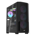 DarkFlash DF2100 čierna / ATX / 4X 120 mm / 3x USB-A / priehľadná bočnica / bez zdroja (DF2100 BLACK)