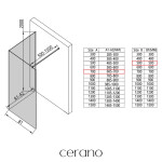 CERANO - Sprchová zástena Walk-in Onyx Corner Cube Ľ/P - 8 mm - hranatá vzpera - chróm, bronzové sklo - 70x50x200 CER-688474