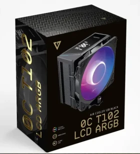 Modecom Volcano 0C T102 LCD ARGB čierna / Chladič CPU / LCD displej / 4X heatpipe / 120 mm ARGB / AM4 + AM5 + Intel (MC-C-T102-AFL-B)