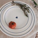 Eulenschnitt Porcelánový tanier Heart Ø 20,4 cm – dark blue