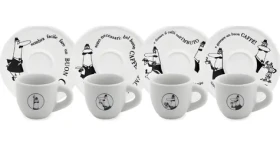 Bialetti Carousel / Set hrnčekov na espresso s tanierikom / 4 ks (Y0TZ033)