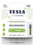 Teslá RECHARGEABLE+ nabíjacia mikrotužková batéria AAA Ni-MH 800mAh 4 ks / HR03 / blister (1099137210)