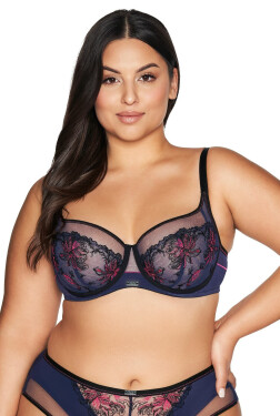 Podprsenka s mäkkými bokmi Ava 2120 Navy Blue tmavě modrá 80B