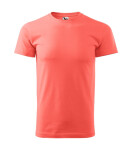 Ťažké nové tričko unisex koralové 3XL