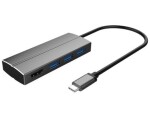 PremiumCord Adaptér USB 3.1 Type-C male na HDMI female / 3xUSB 3.0 / aluminum (ku31hdmi06)