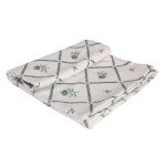 Strömshaga Bavlněný oběhoun na stůl Lovisa Green / White 140 × 50 cm