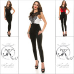 Sexy Koucla-Overall with lace red L